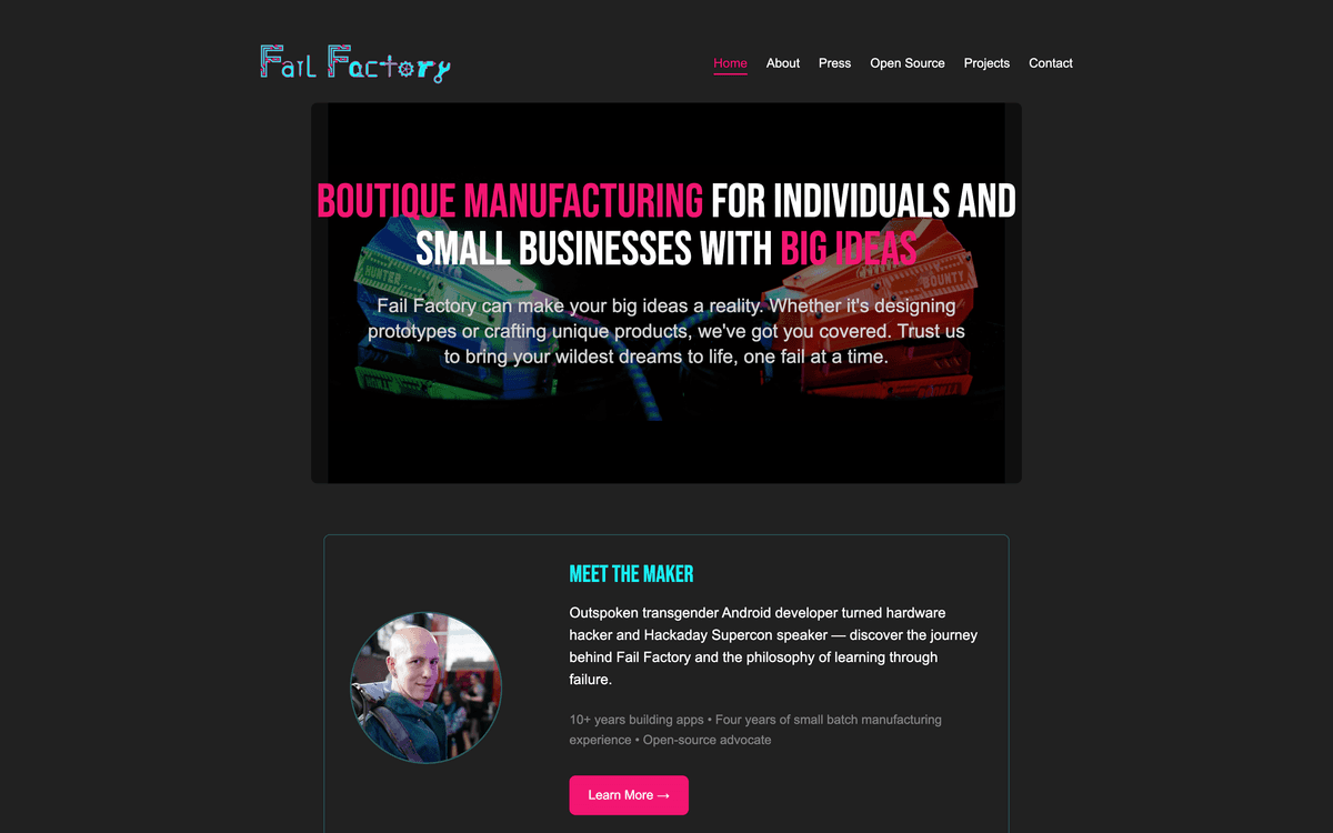 Fail Factory branding