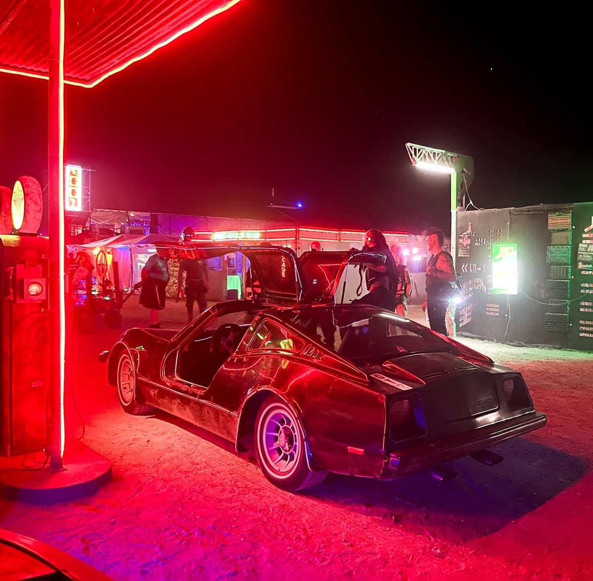 Cyber city car scene